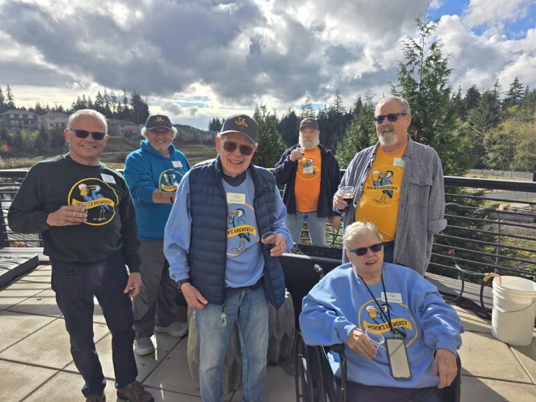 Members of the Heron's Key Brewskies club after a beer tasting